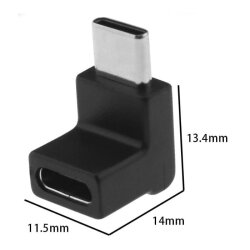 Type-C Dişi Erkek Dönüştürücü Soket - 90 Derece - 2