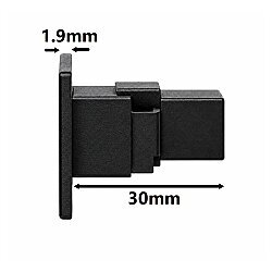 Type-C Female Panel-Mount Connector - Black - 5