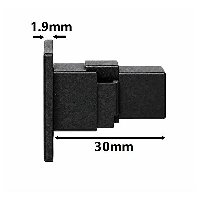 Type-C Female Panel-Mount Connector - Black - 5