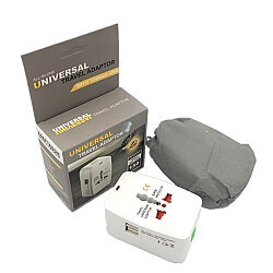 Universal Çok Fonksiyonlu Priz Dönüştürücü Seyahat Adaptörü + 2X 5V 1A USB - 3