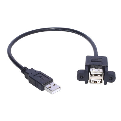 USB 2.0 Erkek-2X Dişi Panel Tipi Ayırıcı Uzatma Kablosu - 50cm - 2