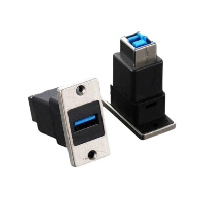 USB 3.0 A Female - USB 3.0 B Female Panel Mount Connector - SUSB3.0-AB-C - 3