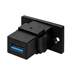 USB 3.0 Dişi Panel Tipi Konnektör - Siyah - 3