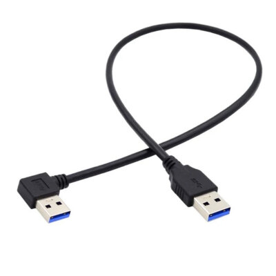 USB 3.0 Erkek-Erkek Sol Açılı Data ve Şarj Kablosu - 50cm - 2