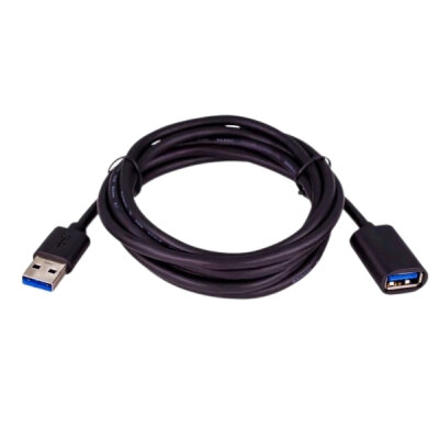 USB 3.0 Female-to-Male Black Extension Cable - 1 Meter - 2