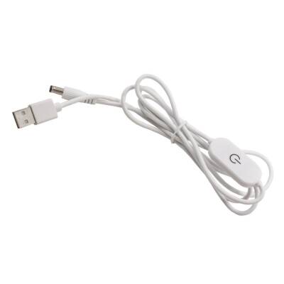 USB - 5.5x2.5mm Dokunmatik On-Off 150cm Anahtarlı Dönüştürücü Kablo - 1