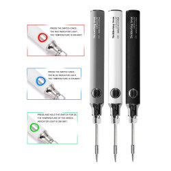 USB 5V 8W USB Siyah Kalem Havya Seti - Sıcaklık Ayarlı Mod Seçimli - 3