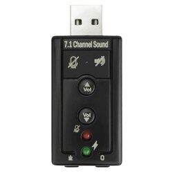 USB 7.1 Channel Headphone + Microphone Sound Card