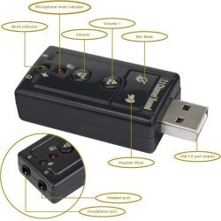 USB 7.1 Kanal Kulaklık + Mikrofon Ses Kartı - 2