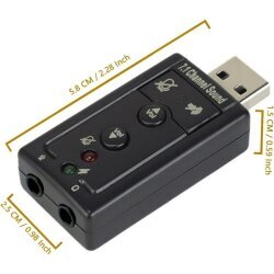USB 7.1 Kanal Kulaklık + Mikrofon Ses Kartı - 4