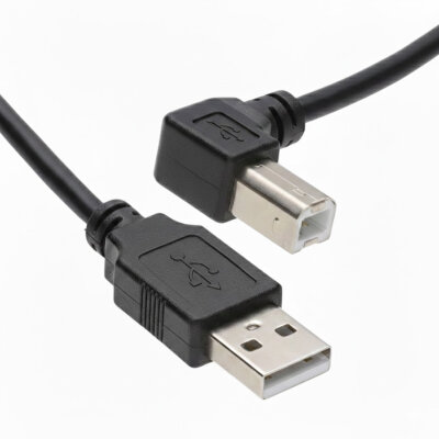 USB-A to USB-B 2.0 Sağ Açılı Yazıcı Kablosu - 1 Metre - 1