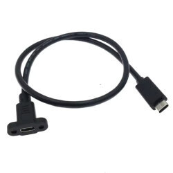USB Type-C 2.0 Erkek-Dişi Panel Montaj Uzatma Kablosu - 30cm - 2