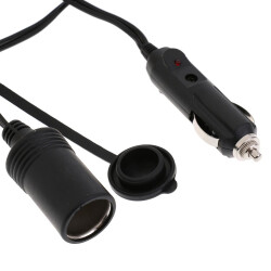 Vehicle Cigarette Lighter Socket Extension Cable - 1m