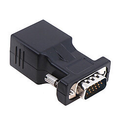 VGA 15 Pin Erkek - RJ45 Dişi Dönüştürücü Konnektör - 1