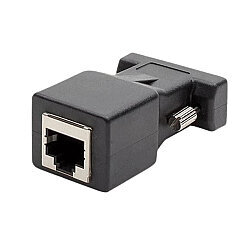 VGA 15 Pin Female to RJ45 Female Converter Connector - 2