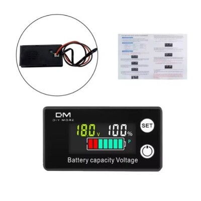 W2026 DC 8-100V Lityum Pil / Akü Renkli Kapasite Göstergesi - Alarm Modlu - 2