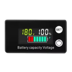 W2026 DC 8-100V Lityum Pil / Akü Renkli Kapasite Göstergesi - Alarm Modlu