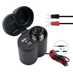 Waterproof Multifunctional USB Charger and Cigarette Lighter Holder