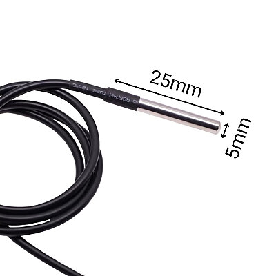 Waterproof Temperature Sensor -20°C to +80°C - 5 Meters - 2