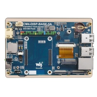 WaveShare 5" 800x480 Touch Screen - Raspberry Pi CM4 PoE Ethernet Extender - 2