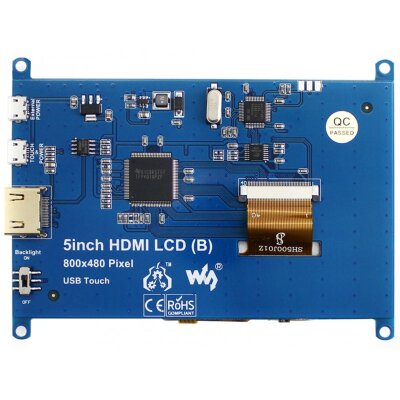 WaveShare 5 Inch 800x480 Rezistif  Dokunmatik HDMI Ekran - 4