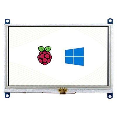 WaveShare 5 Inch 800x480 Rezistif  Dokunmatik HDMI Ekran - 1