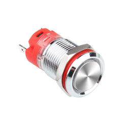 WD12D-P1 12mm Düz Yaylı Metal Buton