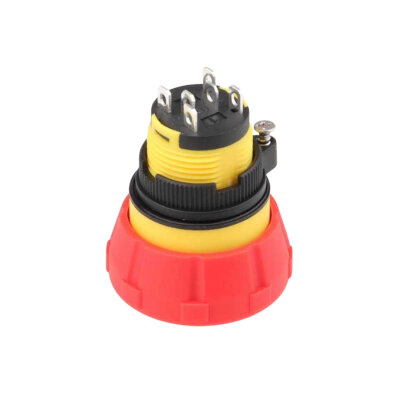 WD16M-M11Z-D 16mm Illuminated Plastic Emergency Stop Button 1NO+1NC - 3