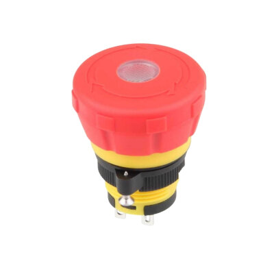 WD16M-M3Z-D 16mm Işıklı Plastik Acil Stop Butonu 2NC - 2