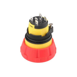 WD16M-M3Z-D 16mm Işıklı Plastik Acil Stop Butonu 2NC - 3