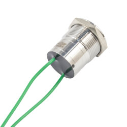 WD19D1-P2Z 19mm Straight Keyed Cable Metal Button - 2