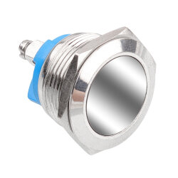 WD19H-P0 19mm Flat Spring-Loaded Metal Button