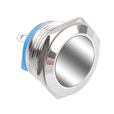 WD19H-P1 19mm Flat Momentary Metal Button - 1