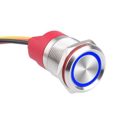 WD19T-P2-E 19mm Dokunmatik Touch Metal Buton - Mavi - 1