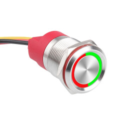 WD19T-P2-E 19mm Touch Metal Button - Dual Color