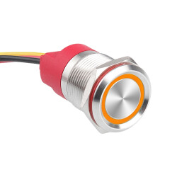 WD19T-P2-E 19mm Touch Metal Button - Yellow