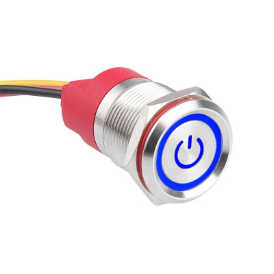 WD19T-P2-EC 19mm Dokunmatik Touch Metal Buton - Mavi - 1