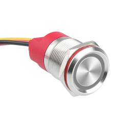 WD19T-P2-EC 19mm Touch Metal Button - White