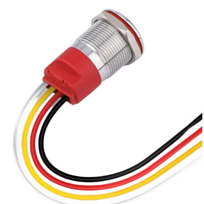 WD19T-P2-EC 19mm Touch Metal Button - White - 2