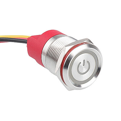 WD19T-P2-EC 19mm Touch Metal Button - Yellow - 1