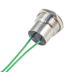 WD22D1-P2-E 22mm Düz Yaylı Kablolu Metal Buton - 2