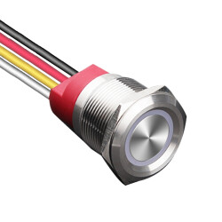 WD22T-P2-E 22mm Dokunmatik Touch Metal Buton - Beyaz