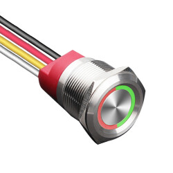 WD22T-P2-E 22mm Dokunmatik Touch Metal Buton - Çift Renk