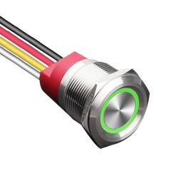 WD22T-P2-E 22mm Touch Metal Button - Green