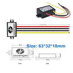 WG-1224S0510P DC-DC 12/24V'den 5V 10A Voltaj Düşürücü Modül - 3