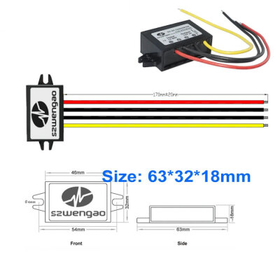 WG-1224S0510P DC-DC 12/24V to 5V 10A Voltage Reducer Module - 3