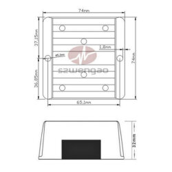 WG-12S2410 DC-DC 12V to 24V 10A Voltage Booster Module - 3