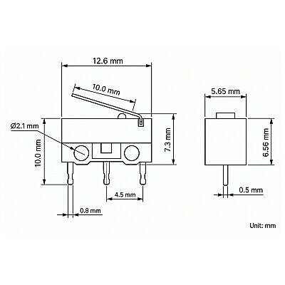 WK01-02 3-Pin Mini Micro Switch - 3