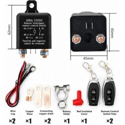 WM686 12V 200A Uzaktan Kumandalı Akü Kesici Şalter Kiti - 2