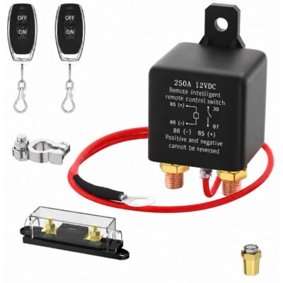 WM686 12V 250A Uzaktan Kumandalı Akü Kesici Şalter Kiti - 1